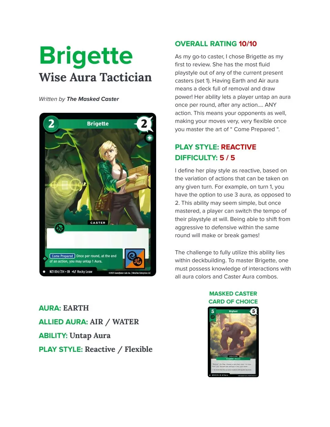 Brigette - Masked Caster Brigette Masked Caster